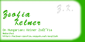 zsofia kelner business card